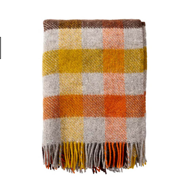 GOTLAND MULTI YELLOW WOOL THROW KLIPPAN YLLEFABRIK Ultima Thule website